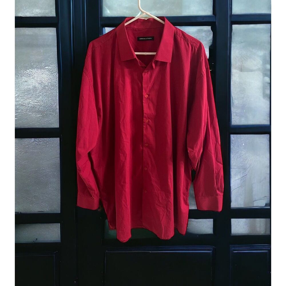 Adrienne Vittadini Men's Long Sleeve Button Down Size‎ 2XL 18-18.5" 34/35 Pink